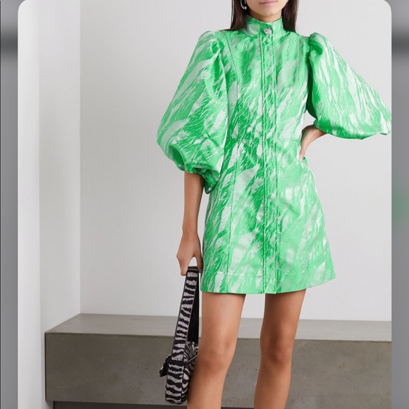 Ganni Dresses & Skirts - GANNI Crystal-embellished jacquard mini dress EU34